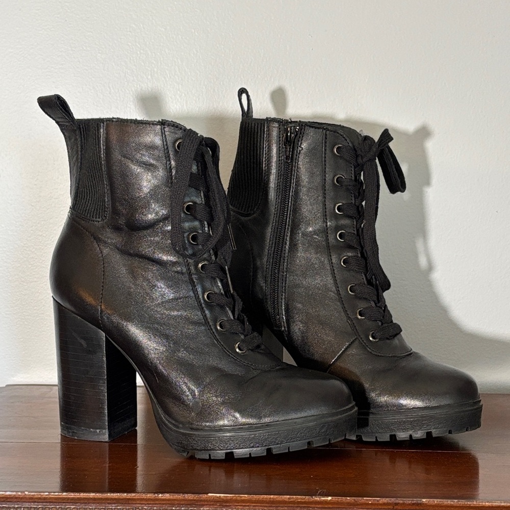 Black Lace-Up Ankle Boots, perfect costume piece!